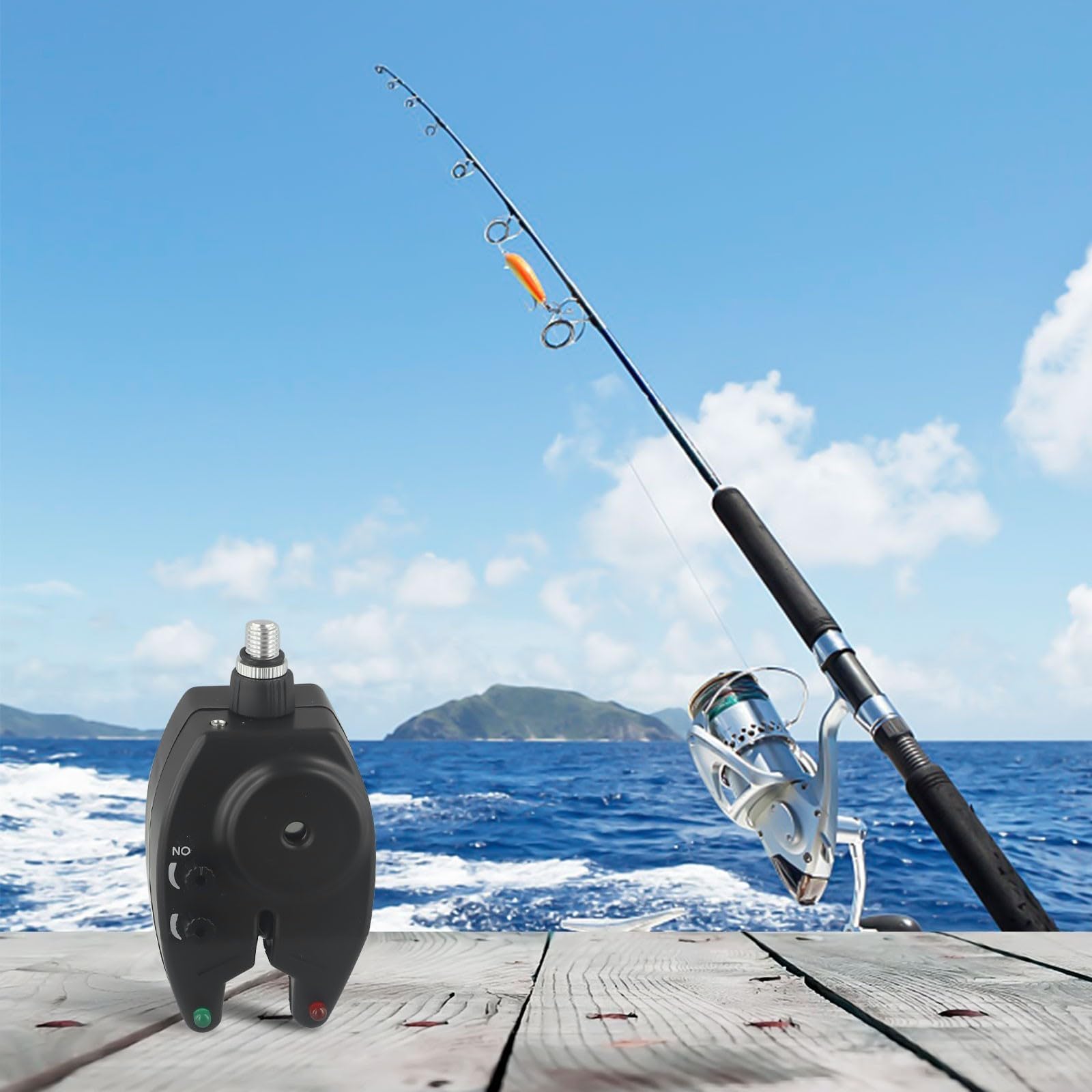 Alarma impermeable innovadora de la pesca del ABS del éxito con las características audiovisuales disponibles