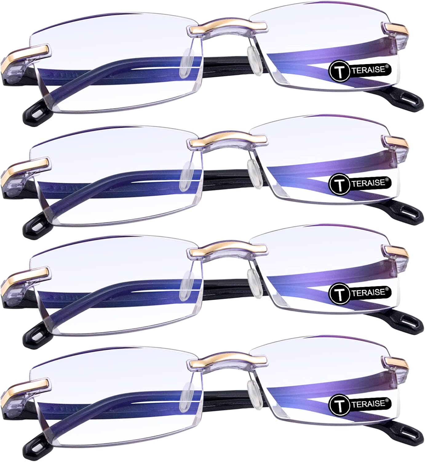 TERAISE Reading Glasses for Women Anti-Blue Light Glasses Diamond-Cut Design Computer glasses Anti-Fatigue Reader