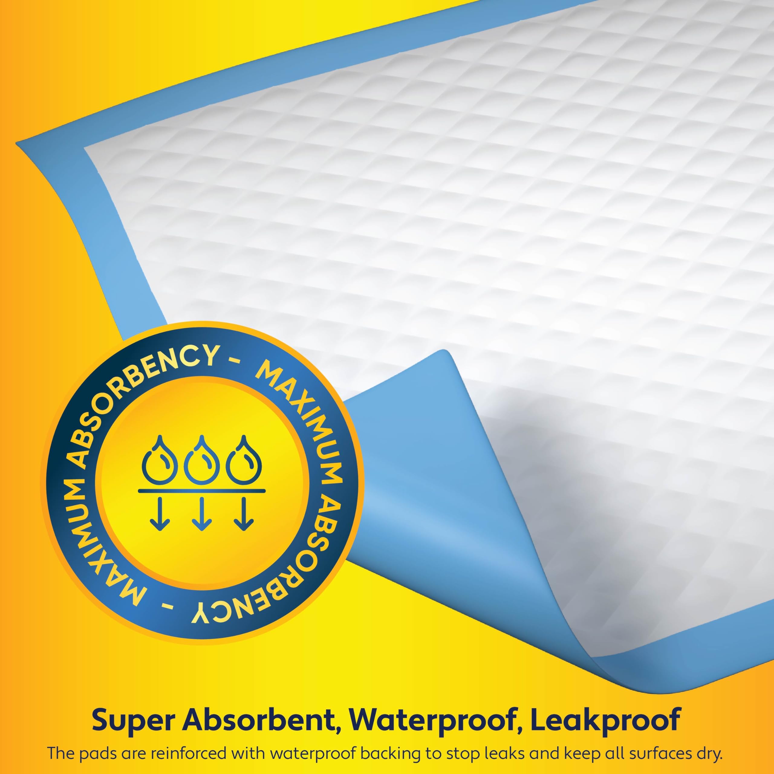 Paquete de 100 cambiadores desechables para bebés de 17 x 13 pulgadas, almohadillas superabsorbentes para incontinencia, resistentes y ultra absorbencia médica, forros impermeables para cambiar