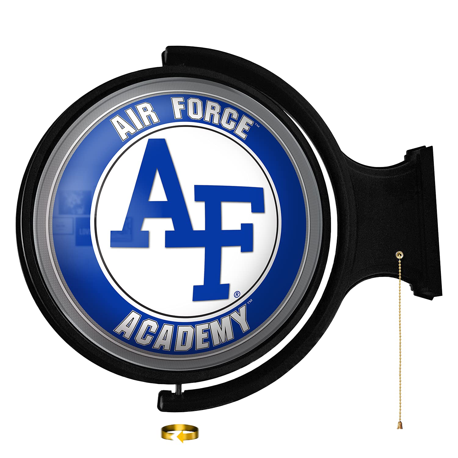 Air Force Academy Falcons: Round Rotating Lighted Wall Sign - College Decor for Home, Game Room, Fan Cave & Garage - USA Made