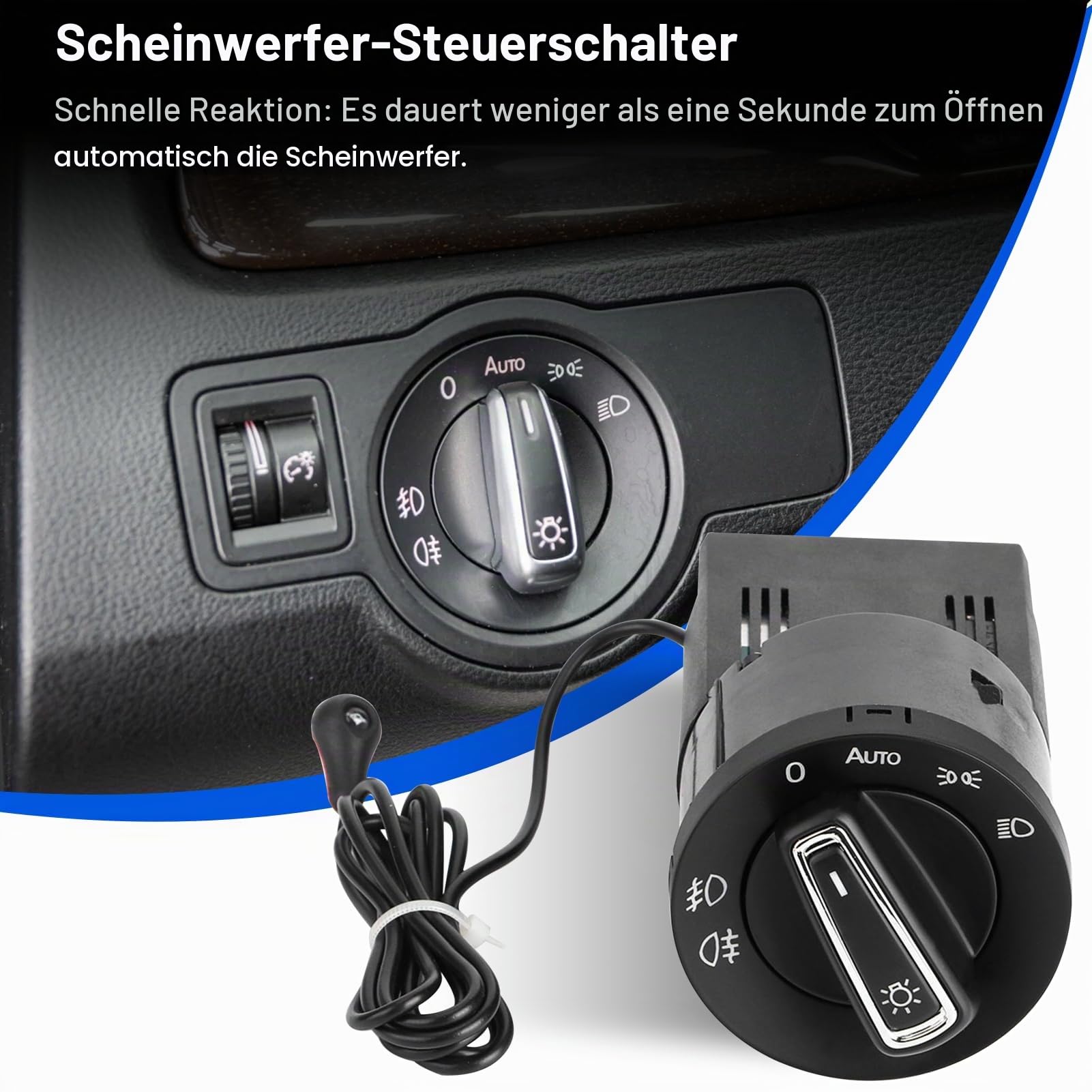 Scheinwerfer-Steuerschalter mit Lichtsensor für MK4, schnelle Reaktion, Batterieschutz, geeignet für 1999–2004