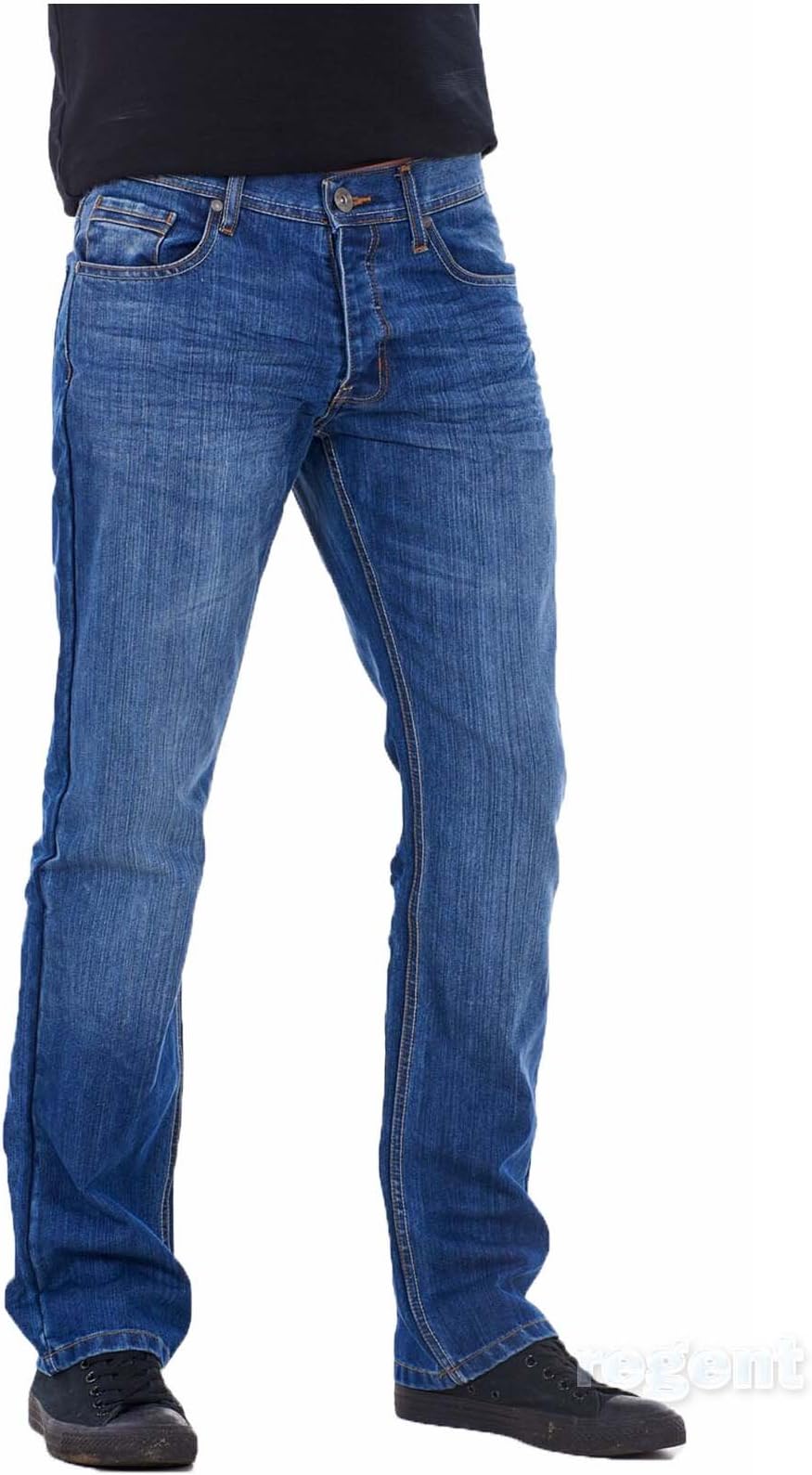 The Regent Centre New Mens Classic Straight Leg Jeans for Casual & Work Wear 30" to 42" Short, Regular, Long
