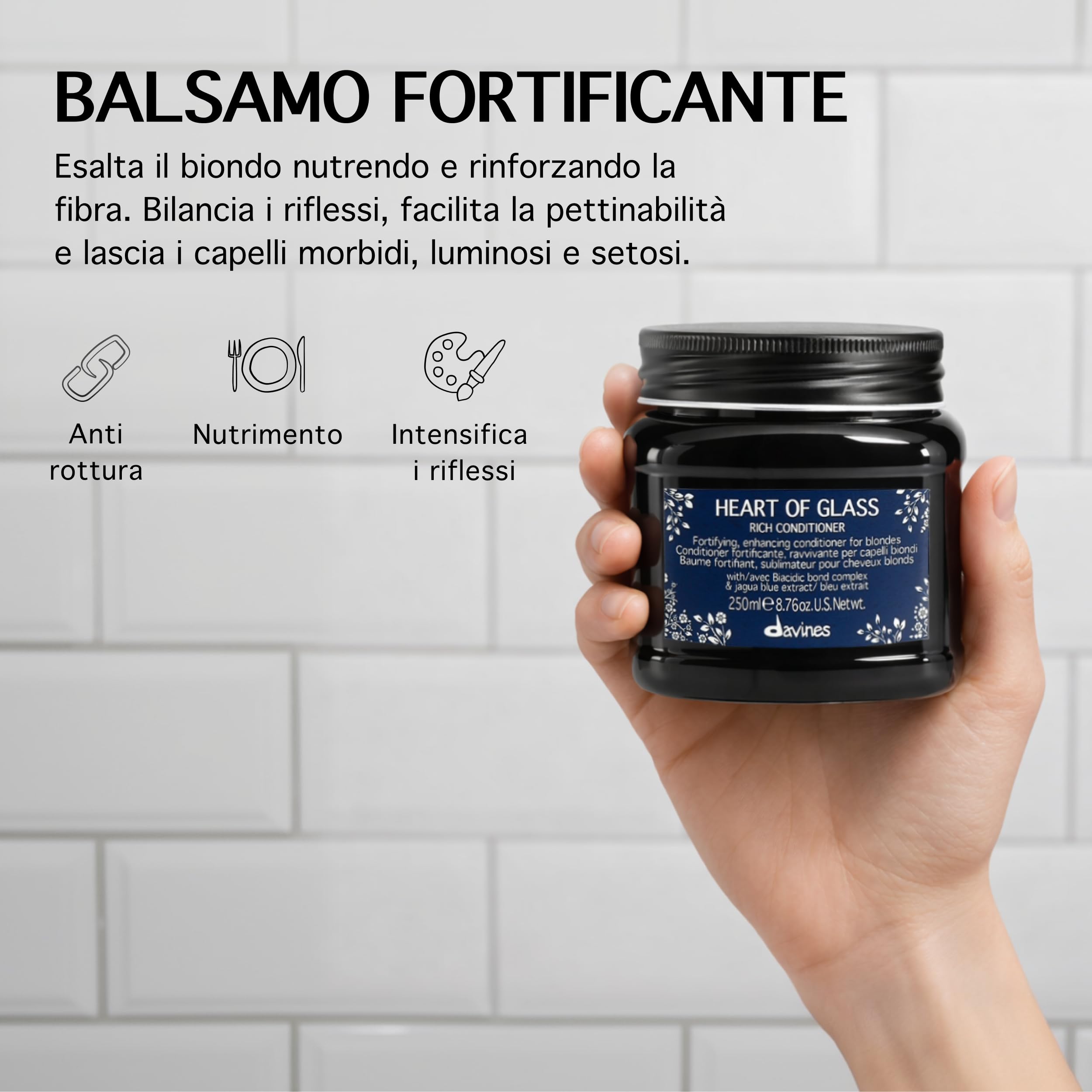 Davines Heart of Glass Duo, Shampoo + Conditioner, 250 ml each
