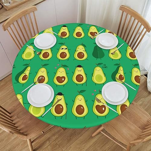 Vista 89 de Famame Beautiful Bloom - Mantel redondo ajustable con borde elástico, impermeable, con borde elástico, para interiores y exteriores, se adapta a