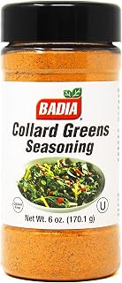 Badia Collard Greens Seasoning 6 oz - Authentic Southern Spice Blend with Smoked Paprika, Onion & Garlic for Greens, Soups & Stews
