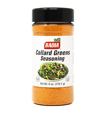 Badia Collard Greens Seasoning 6 oz Savory Southern Spice Blend for Greens, Soups, Stews & Veggies