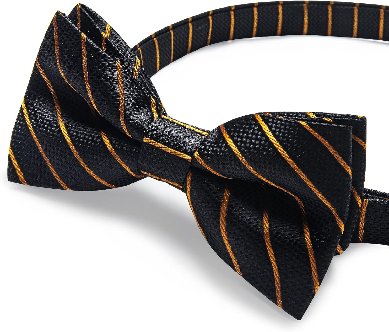 DiBanGu Paisley Pre-Tied Bow Ties for Men Silk Adjustable Bowtie and Pocket Square Cufflinks for Wedding Party - Image 7