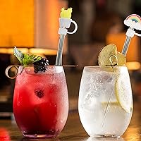 Vista 9 de 6 fundas para popotes de silicona, reutilizables, para la oficina en casa, para paja de 0.315 a 0.472 pulgadas, 6