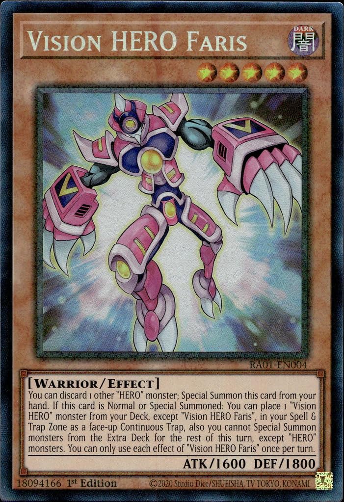 YU-GI-OH!Vision Hero Faris (PCR) - RA01-EN004 - Prismatic Collector's Rare - 1st Edition