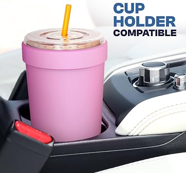 Frost Buddy Togo Buddy 30 oz Stainless Steel Vacuum Insulated Tumbler To Go Coffee Cup Iced Coffee Cups, Iced Coffee Sleeve, Travel Mug, Thermal Cup for Hot & Cold Drinks, Dunkin Cup (Gunmetal)