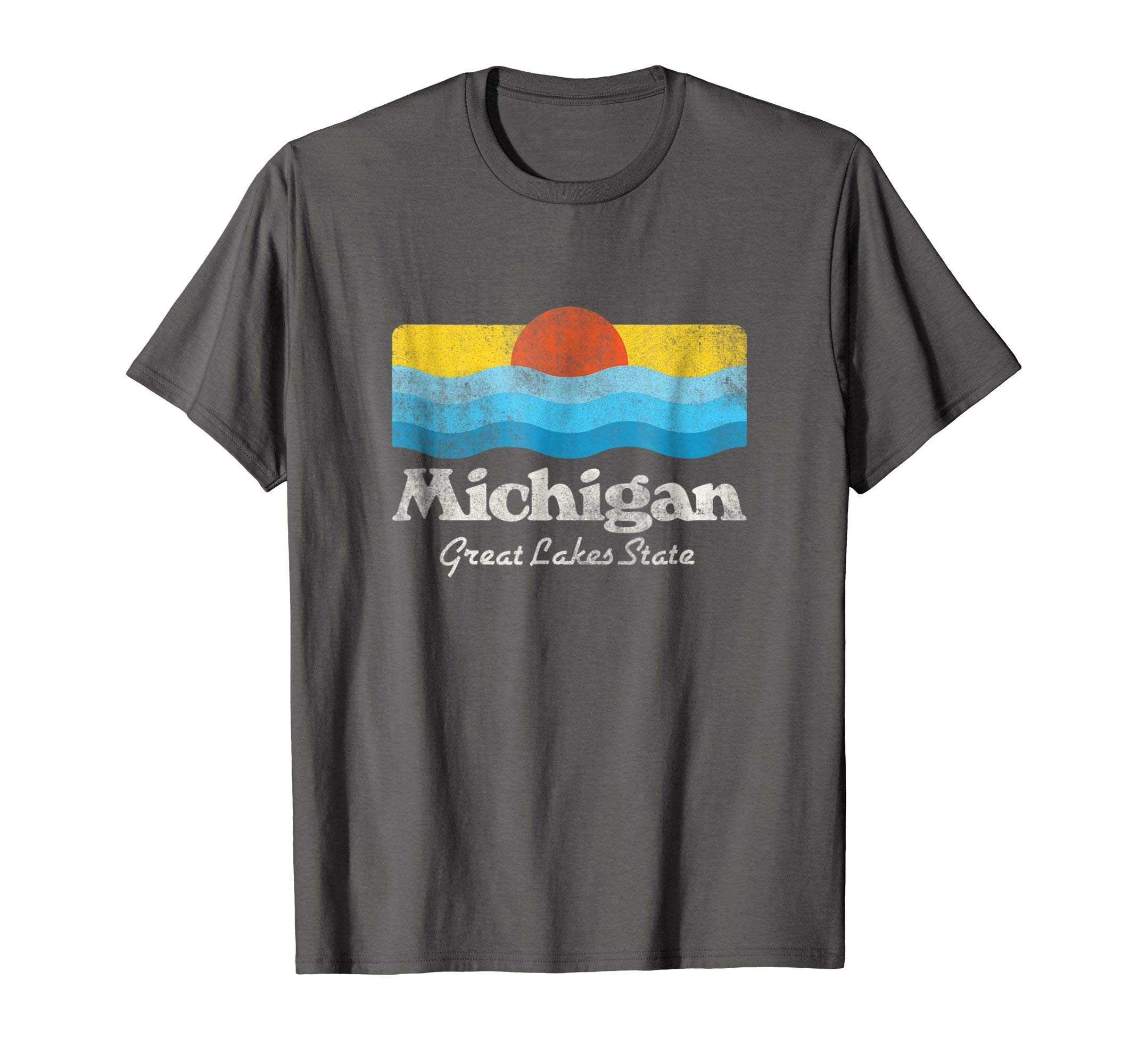 Idle Co. Outdoor Tee'sRetro Michigan Great Lakes State T-Shirt T-ShirtOEKO-TEX STANDARD 100