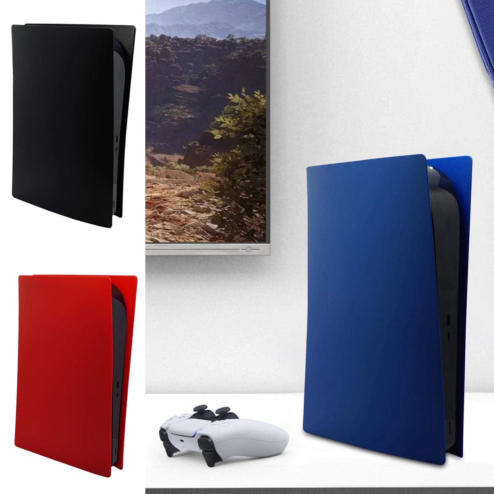 ELEC TECH Cover Skin for PS5 Console Replacement Case Cover Hard Shell Plate AntiScratch Protective Plate Cover for PS5 Digital Accessories for PS5 wondeful