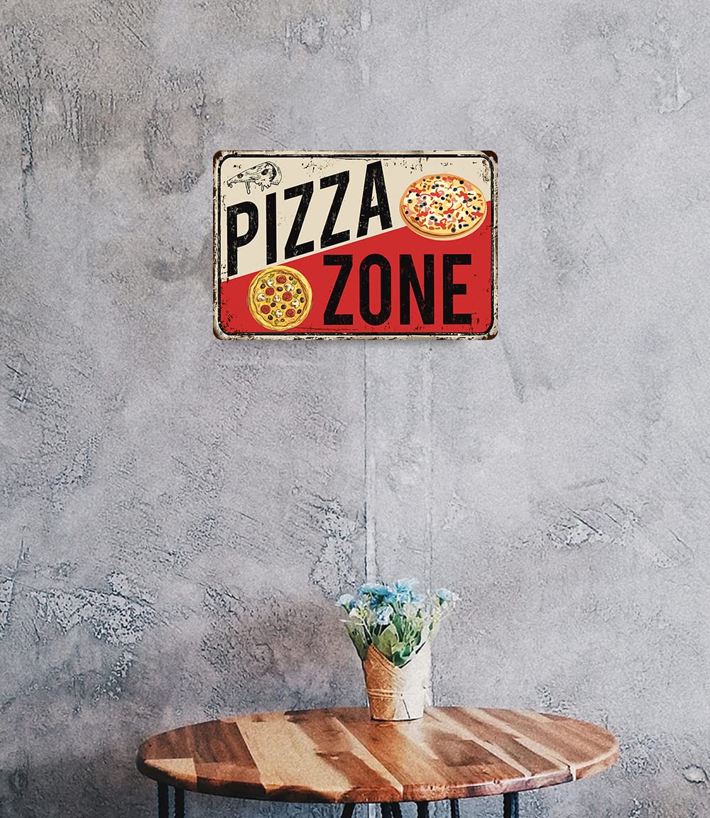 Letrero De Metal Vintage 'Pizza Lover' - Decoración Rústica Para Cocina, Bar, Cafetería O Habitación