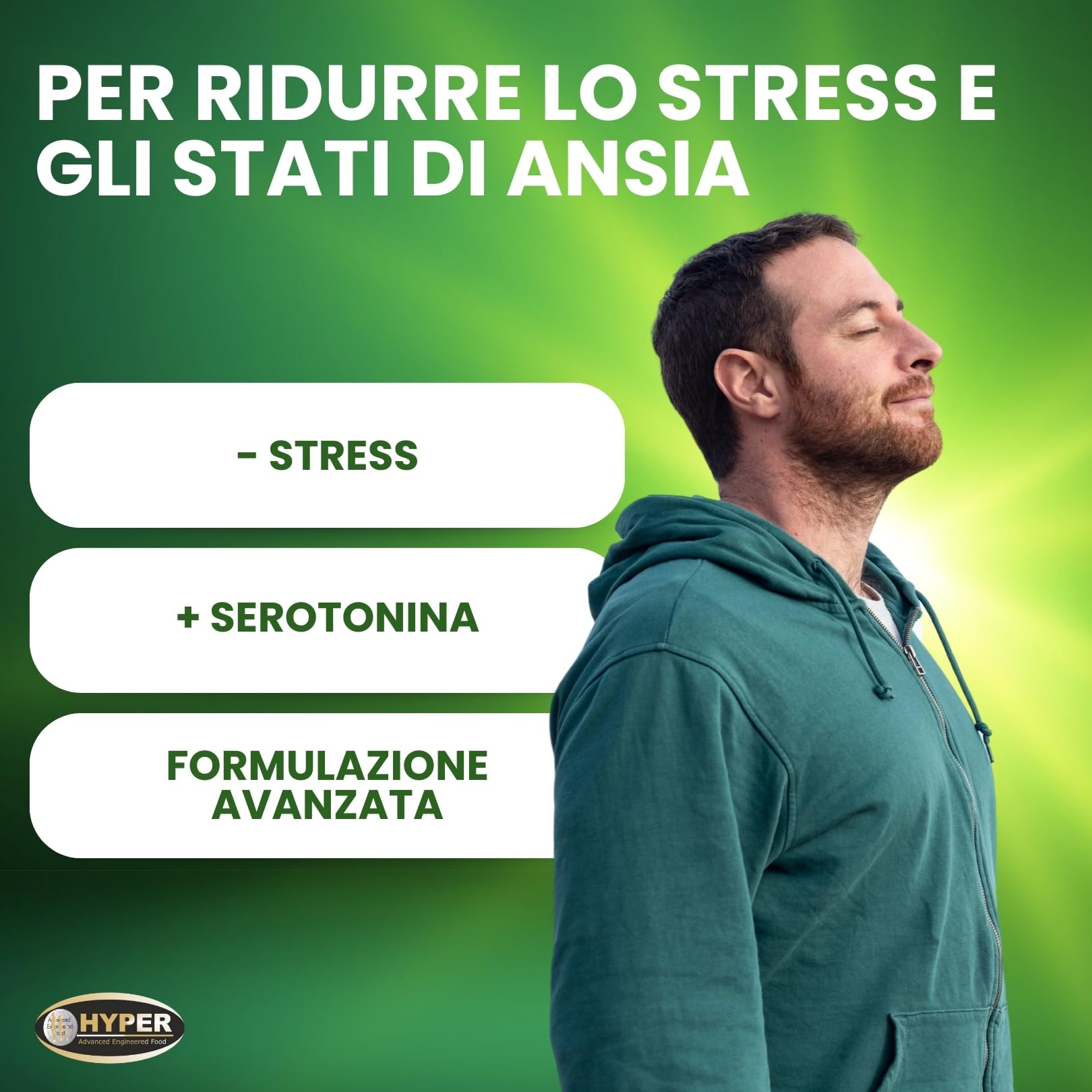 Hyper Good Life 60 Cpr - Integratore Alimentare Con Iperico Erba di San Giovanni, Griffonia e Rodiola Rosea - Riduce lo Stress e Favorisce un Naturale Stato di Serenità e Benessere