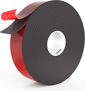 LLPT Double Sided Foam Tape 1 Inch x 50 Feet Multiple Sizes for Automotive Car Trim Strip Gap Filling Mountings Outdoor In...
