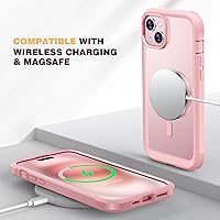 Vista 4 de Diaclara - Funda diseñada para iPhone 15 Plus de 6.7 pulgadas, compatible con MagSafe, magnética y resistente, con protector de pantalla