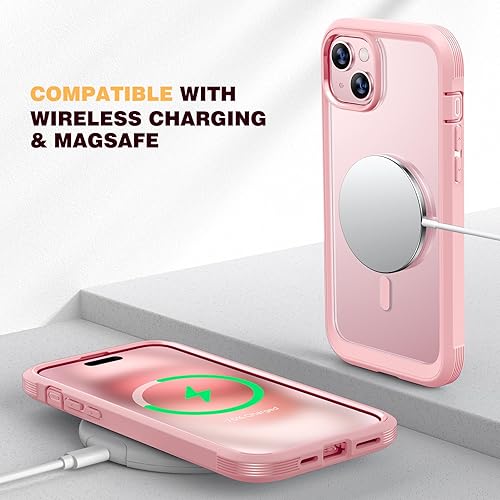 Miniatura 253 de Diaclara - Funda diseñada para iPhone 14 Pro Max, resistente, de cuerpo completo, con protector de pantalla sensible al tacto y antiarañazos + Blanco