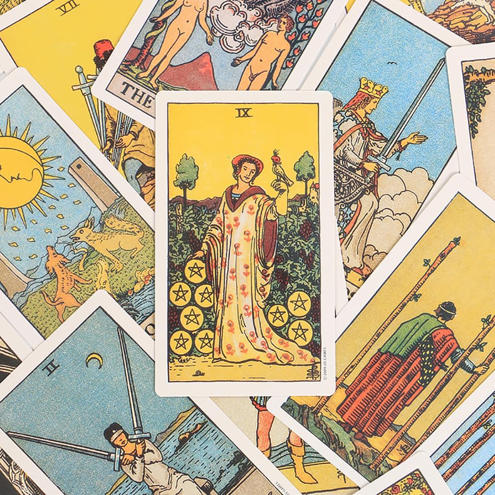 Jeu de Tarot Rider Waite Classique – 78 Cartes Divinatoires – pour Débutants ou Passionnés – Tarot pour Voyance, Pratique Ésotérique, Développement Personnel, Cadeau