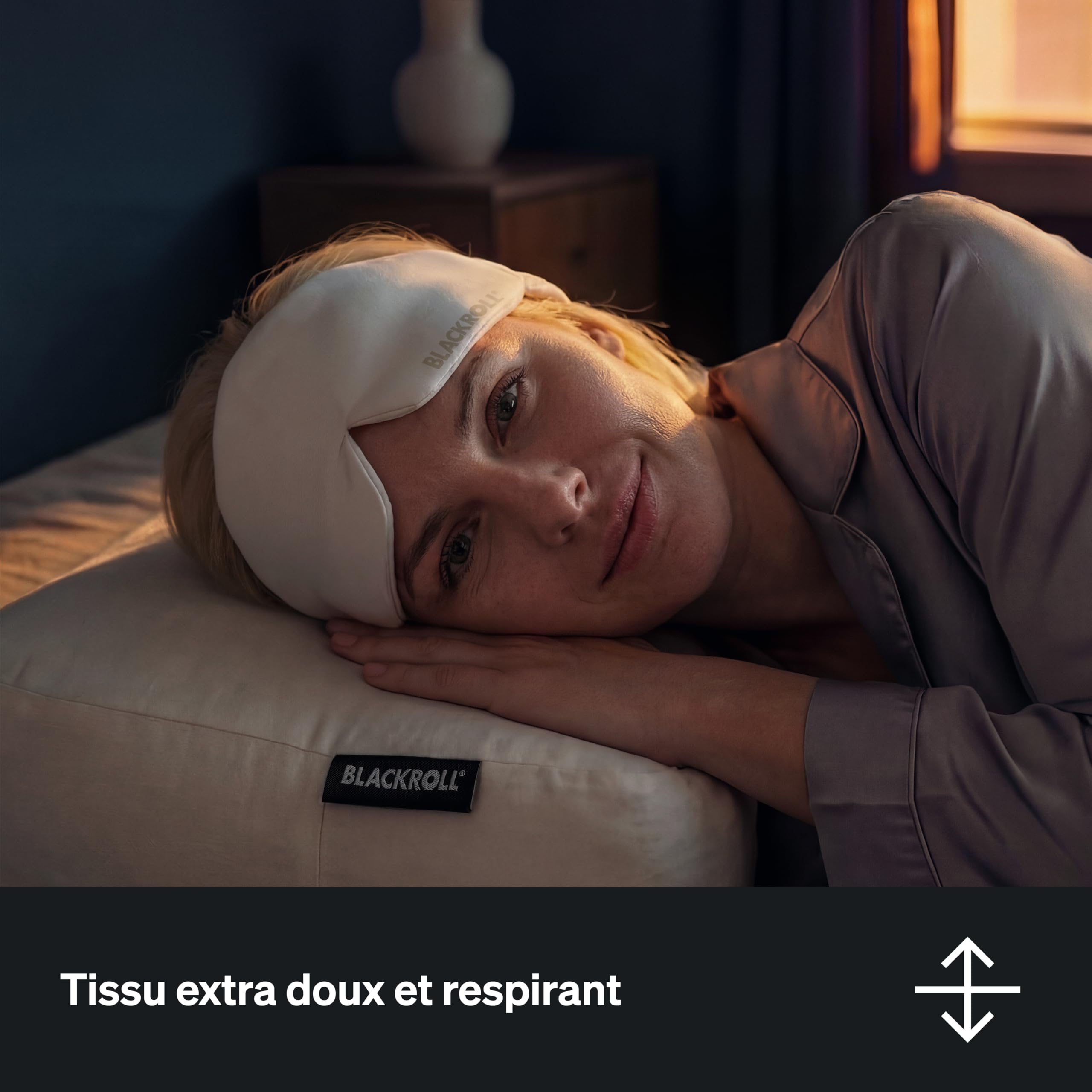 Masque de sommeil en Tencel™ Lyocell et viscose Cellliant avec fermeture , sans pression, extra doux, avec bouchons d'oreilles réutilisables, lavable à 30 °C