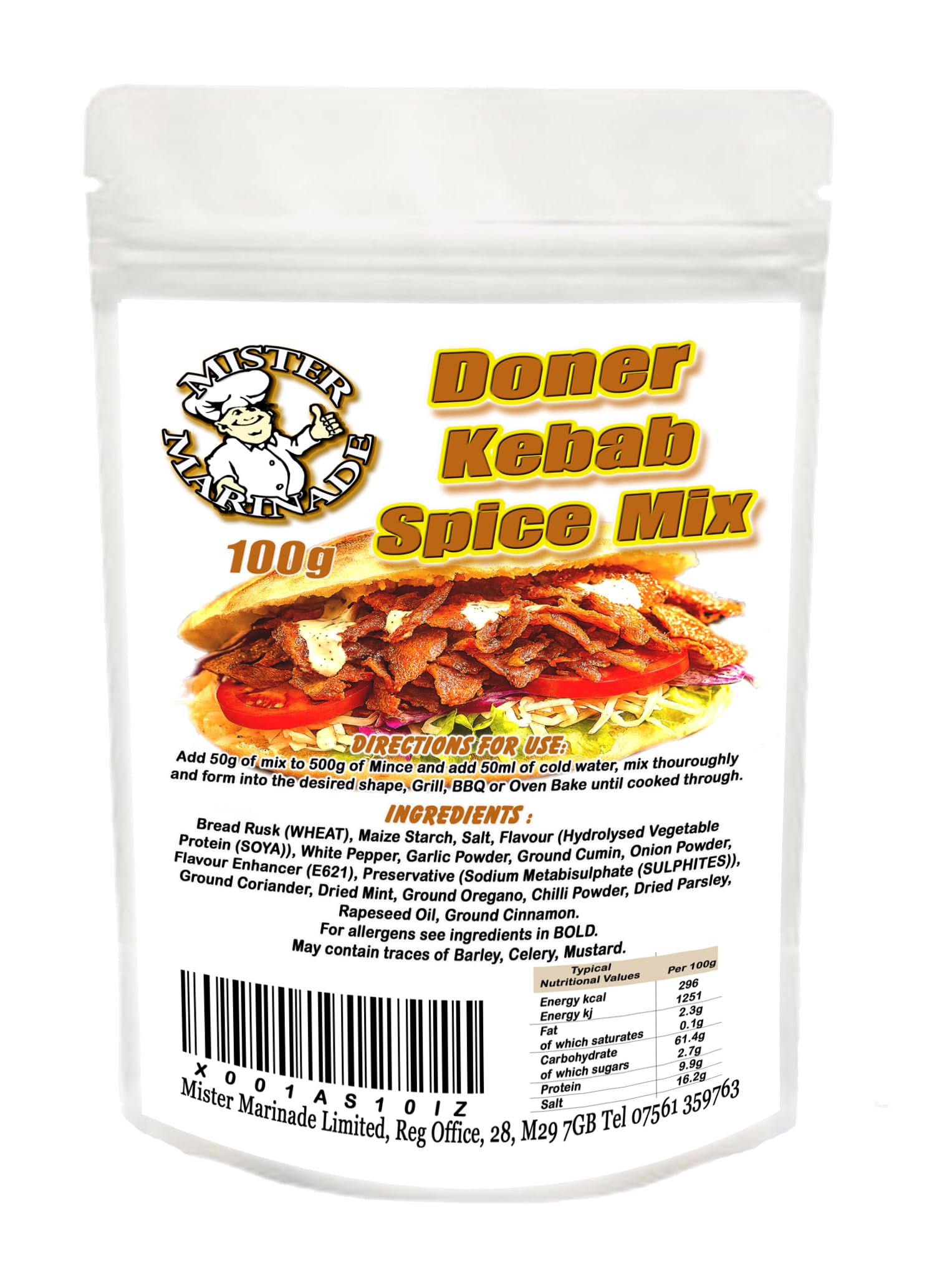 Fakeaway Night In Doner Kebab Seasoning Spice Mix (100g)