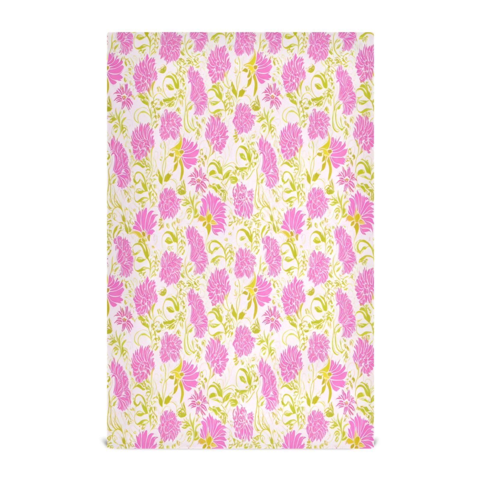 Trapos de cocina con flores rosadas para decorar y secar tus platos con estilo
