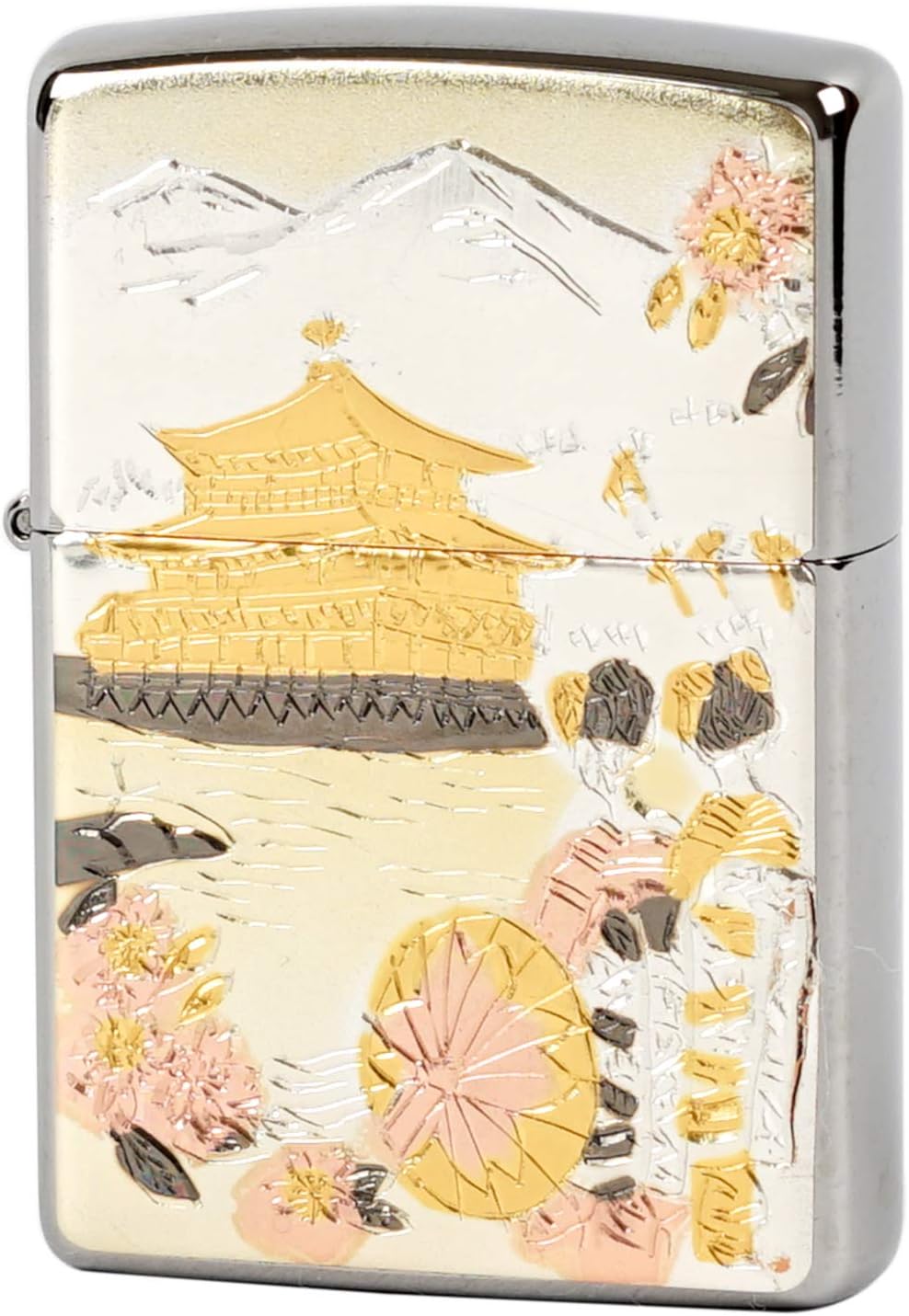 ZIPPO Kinkakuji Maiko Geisha Girl Electroforming Japan Limited Oil Lighter