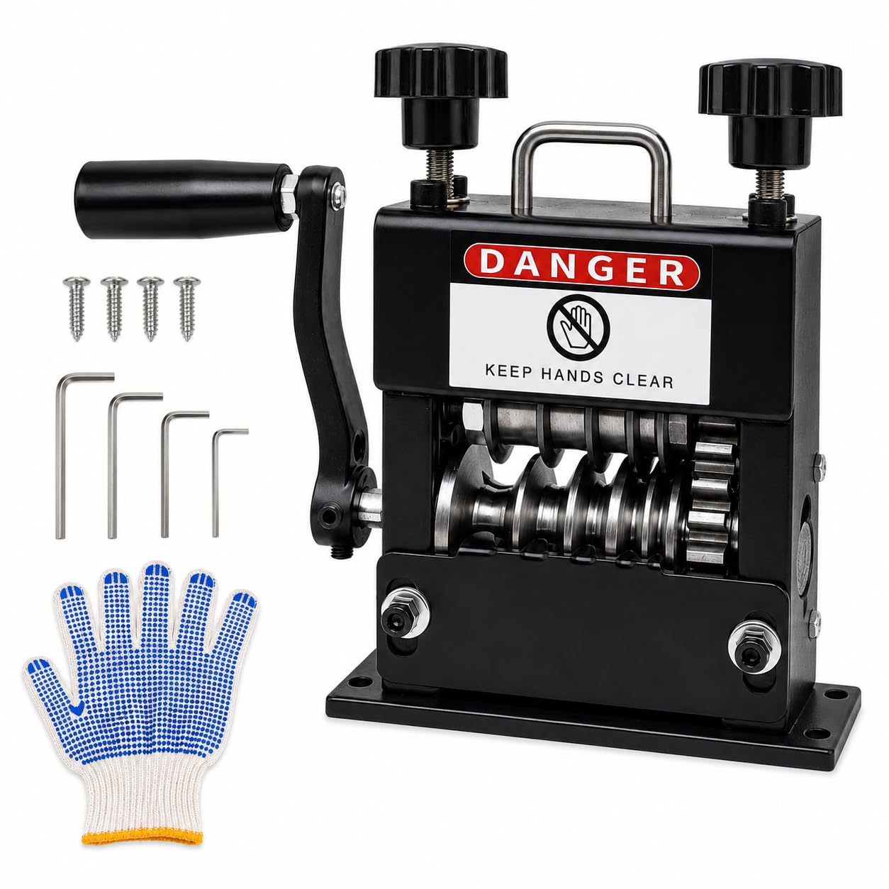 Wire Stripper Machine, Manual Cable Stripper Machine with 6 Channel & 6 Blades, Copper Cable Stripper Tool for 0.5-17mm Cable, Electric Wire Stripper Tool Scrap Copper Cables Recycling-Black