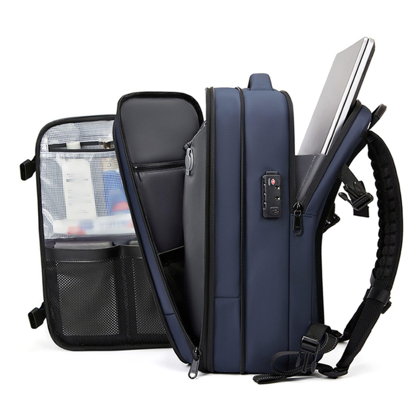 Zunate Zaino Multifunzionale a Compressione Sottovuoto con Design Confortevole e Scomparto per Laptop Dedicato per Viaggiatori D'affari