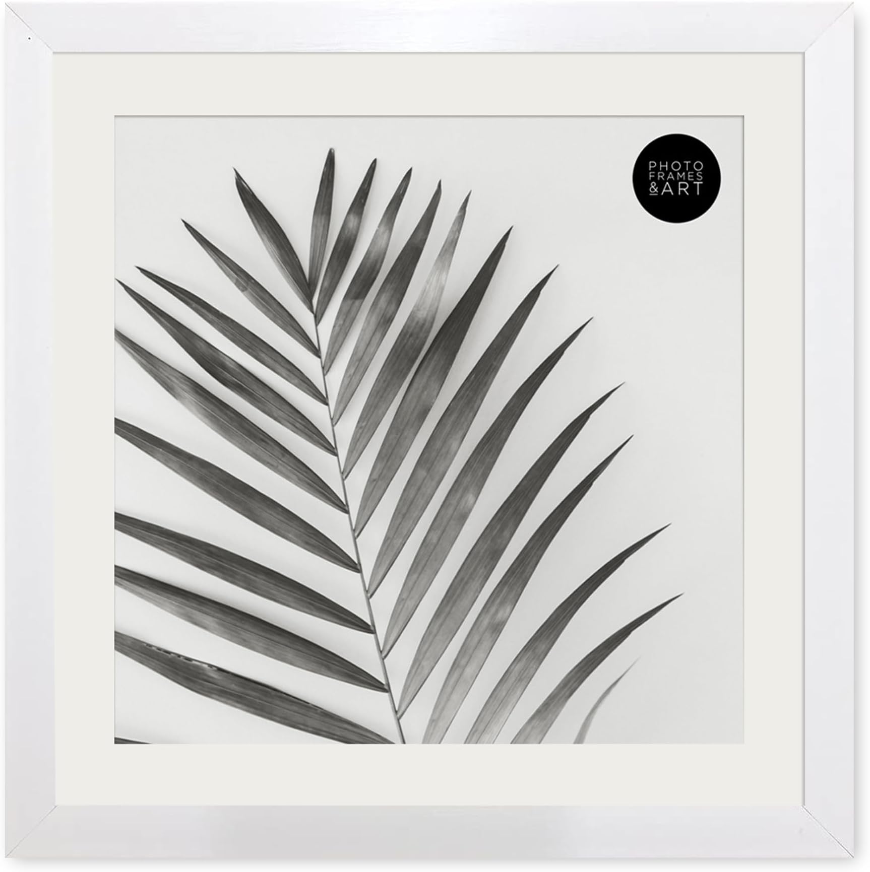 pf+a REAL GLASS 25x25cm For 20x20cm Picture Frame - Oxford White Frame For 20x20cm Photo / 25x25cm Picture Frame