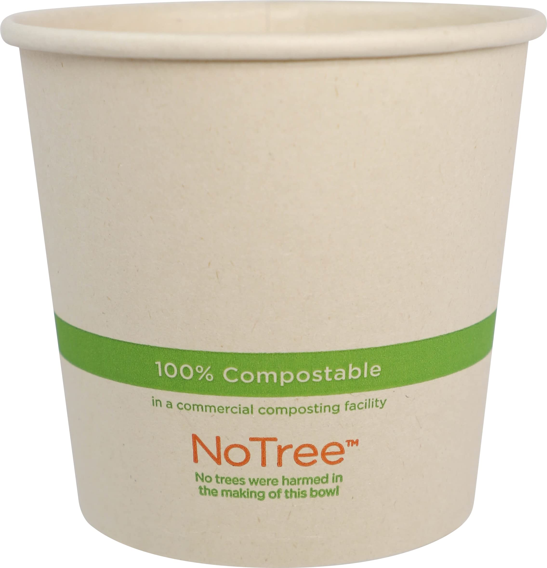 World Centric No Tree Paper Bowls, 24 oz, 4.4" Diameter x 4.5"h, Natural, Sugarcane, 500/Carton