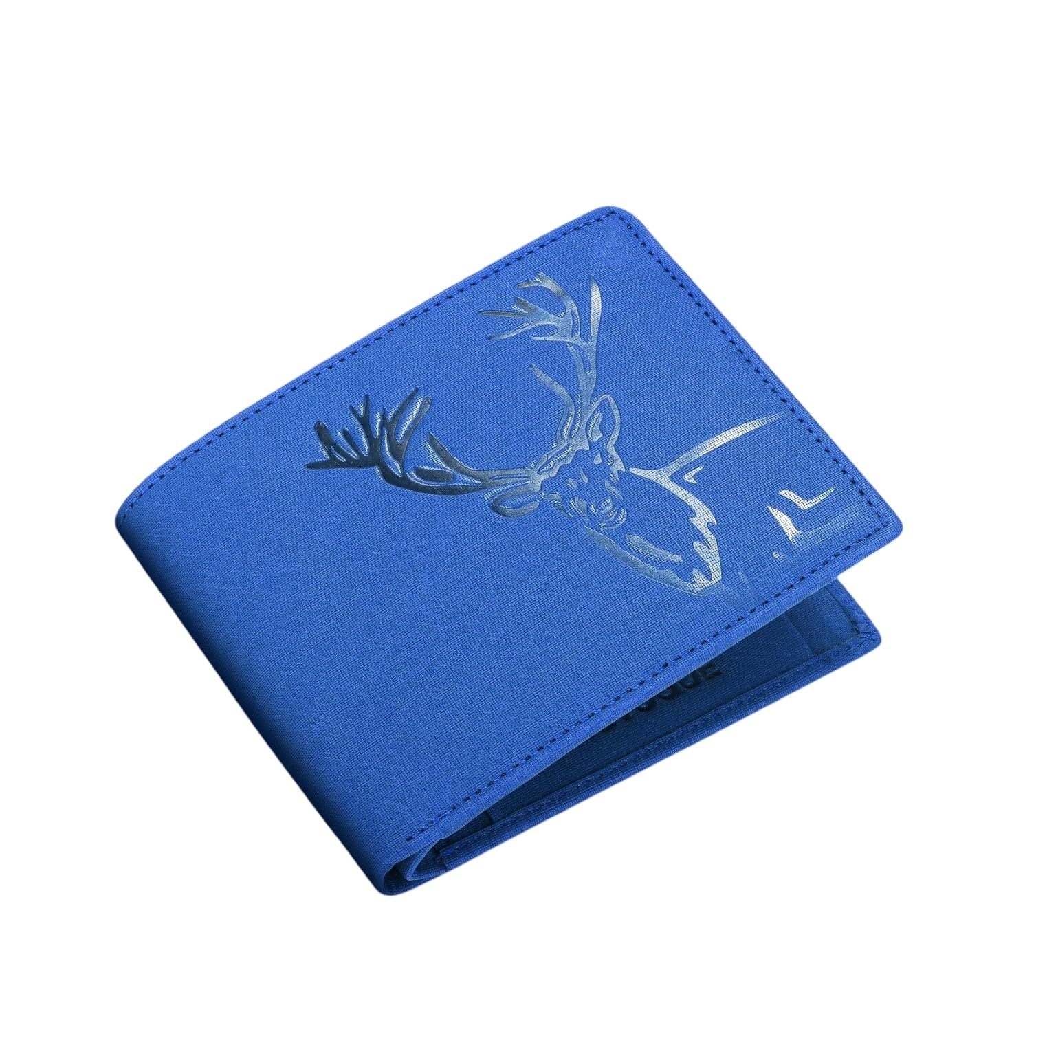 Deer Printed Wallet for Men Two Fold Wallet (Grey)-image-47