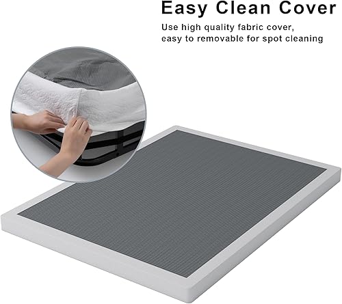Miniatura 6 de Somier de 4 pulgadas para cama matrimonial, solo somier de tamaño matrimonial, base de colchón resistente, base de cama de metal, antideslizante, 4