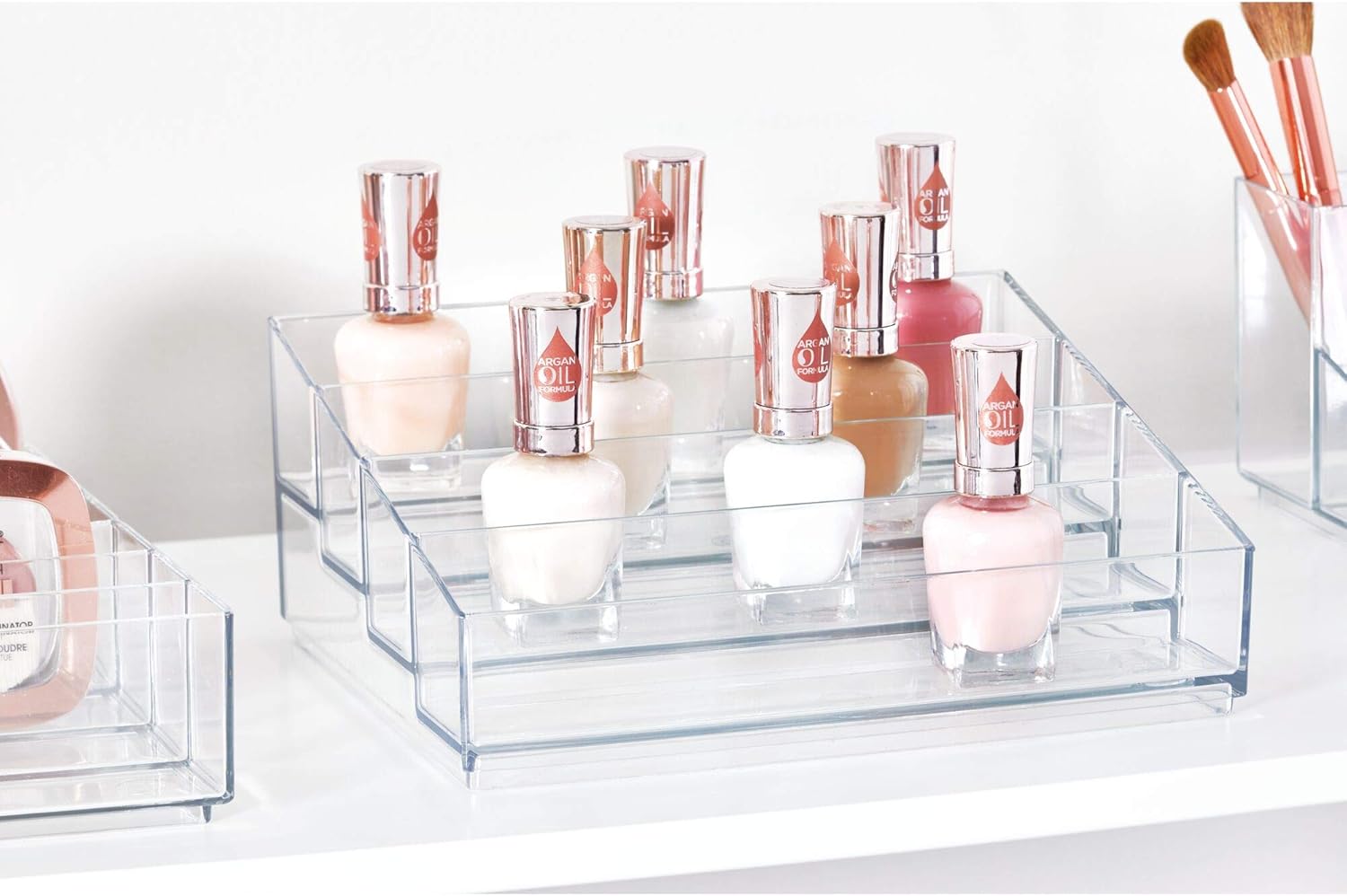 iDesign Clarity BPA-Free Plastic 4-Tier Makeup Organizer, 7.9" x 6.5" x 3.3", Small : Everything Else