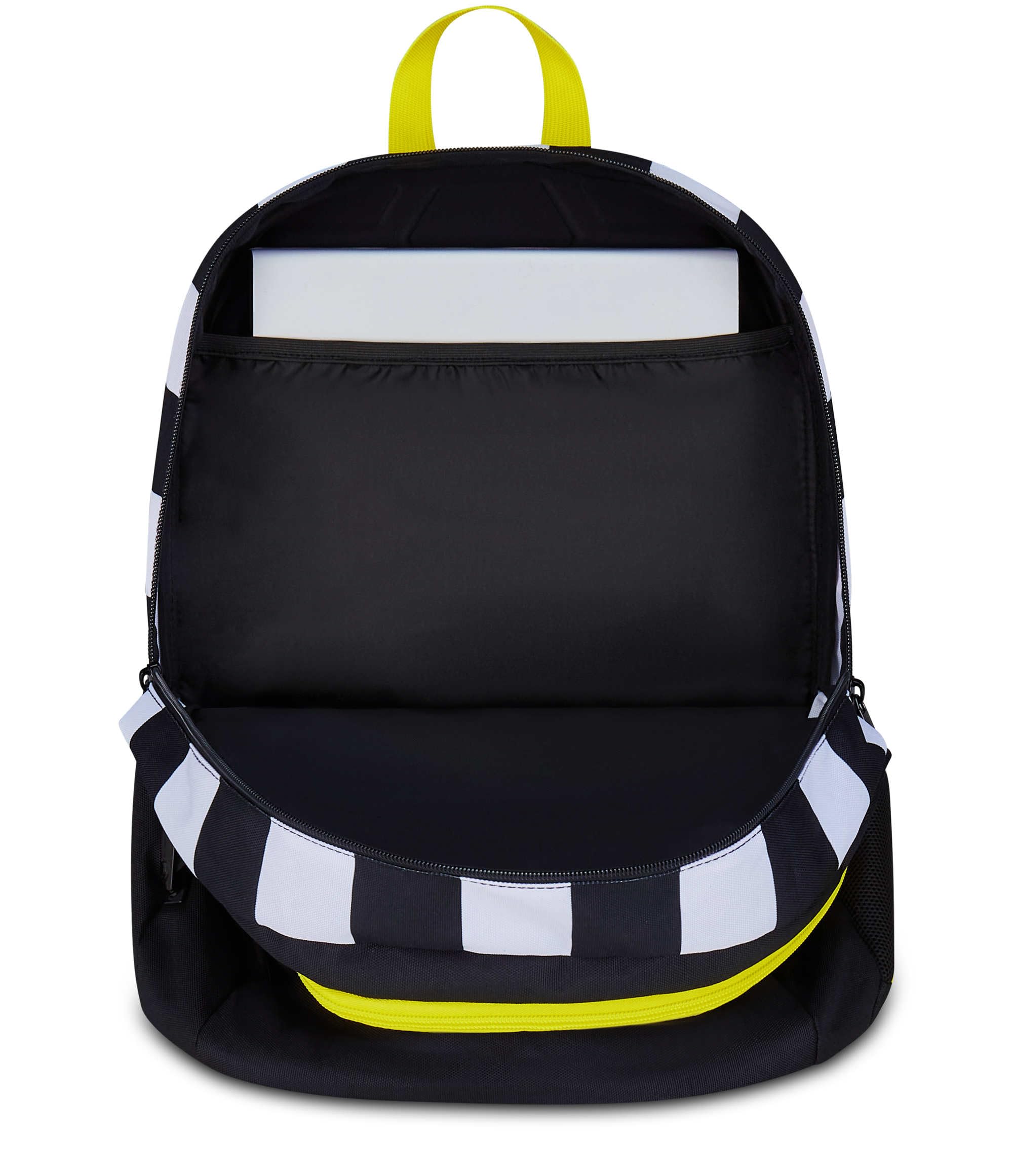 Seven Juventus Zaino Scuola Advanced, Bianco e Nero, Doppio Scomparto e Tasca per Borraccia, 29 L,Scuola Elementare, Zaino Bambino Calcio