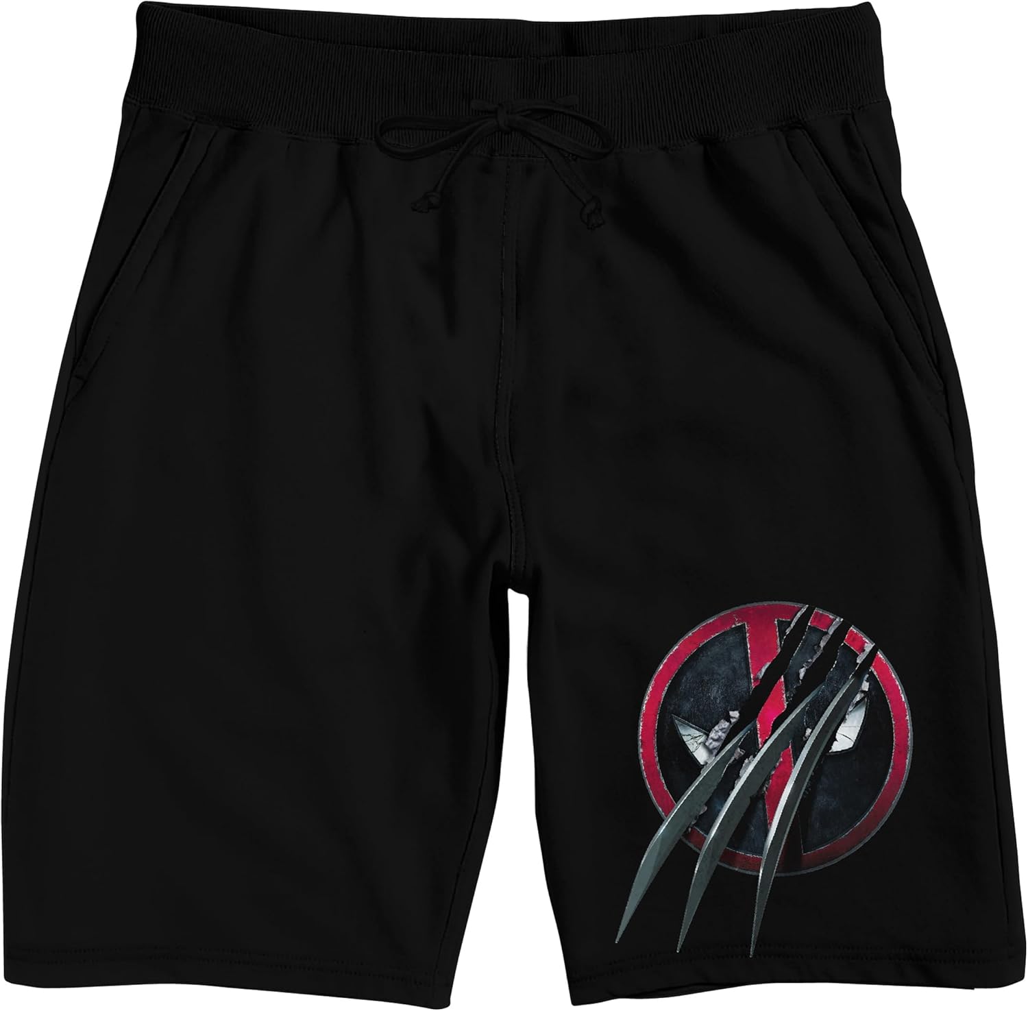 Deadpool and Wolverine Icon Men's Black Lounge Shorts