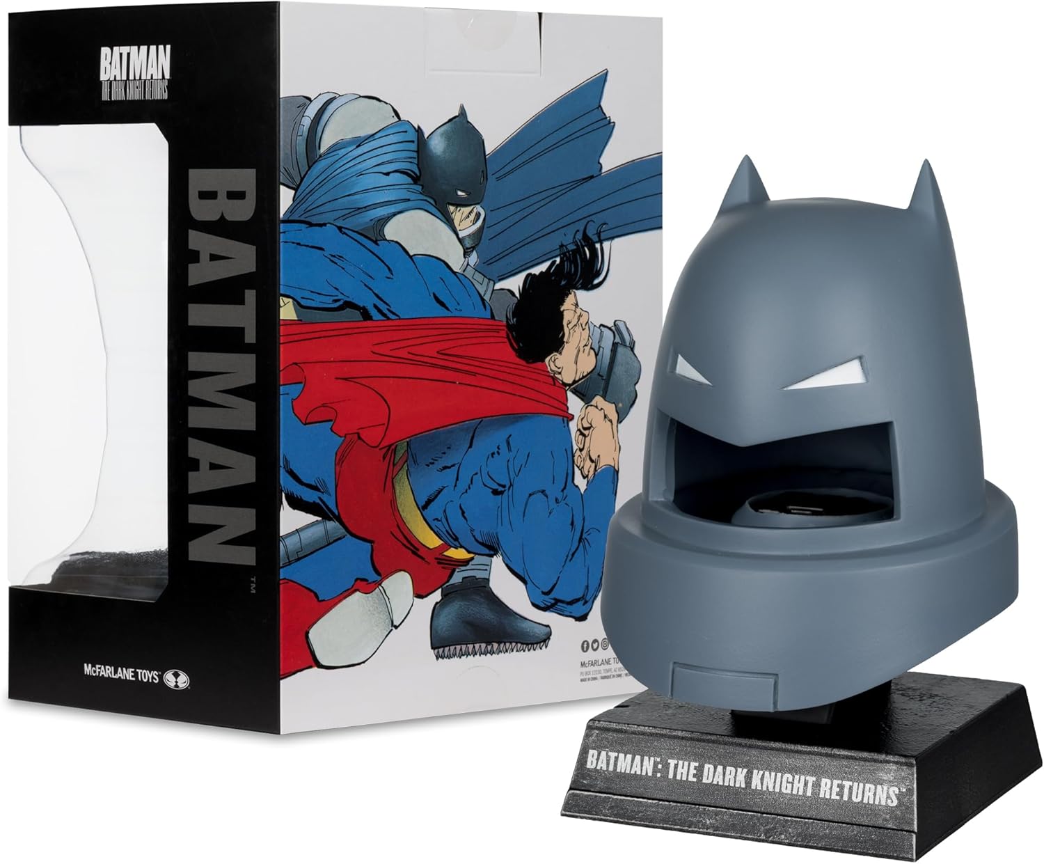 McFarlane Toys – DC Direct 1:3 Scale Batman Cowl Replica 3-Pack: Court of Owls, Batman and Robin & Armored Dark Knight Returns