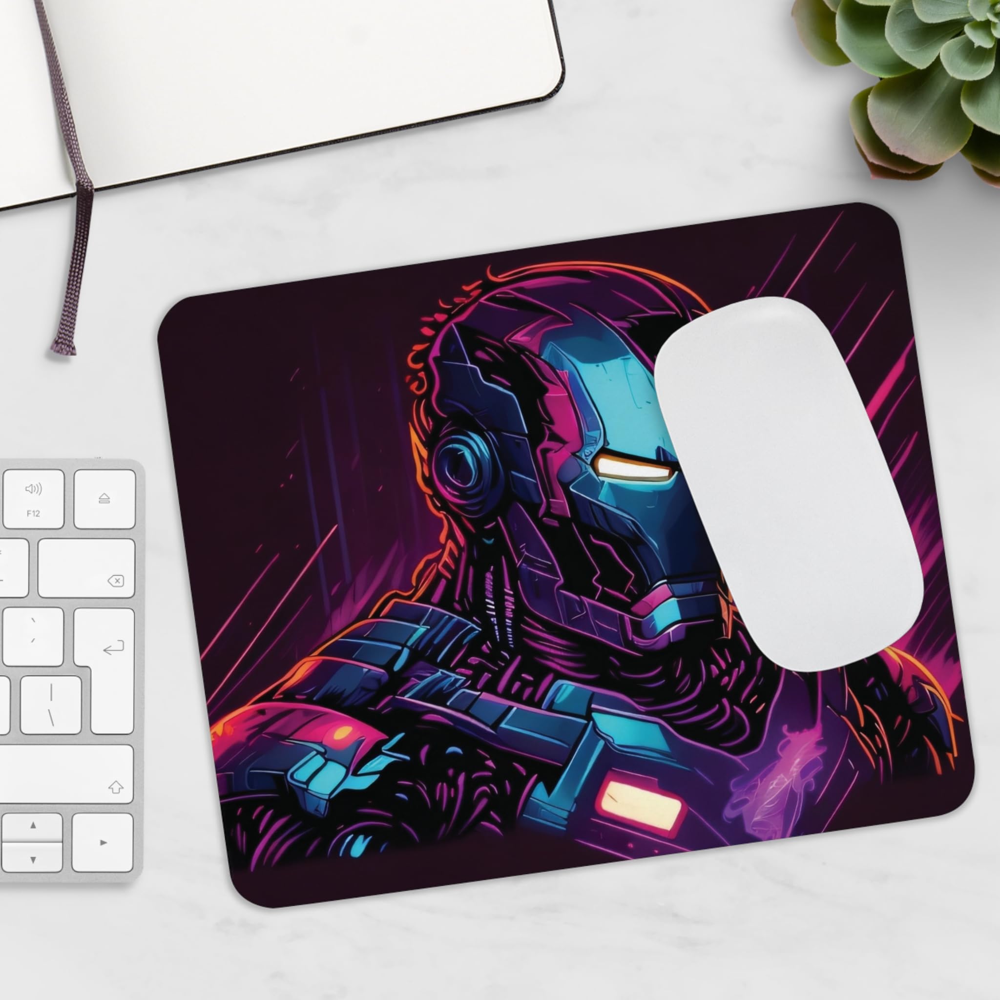 Iron Man Avenger Mouse Pad - 9x7.5 Inches, 3mm Thick, Anti-Skid Rubber Base - Includes 10 Free Vinyl Stickers - Best for Gaming, Office Use, and Gifting for Avenge Fans-image-26