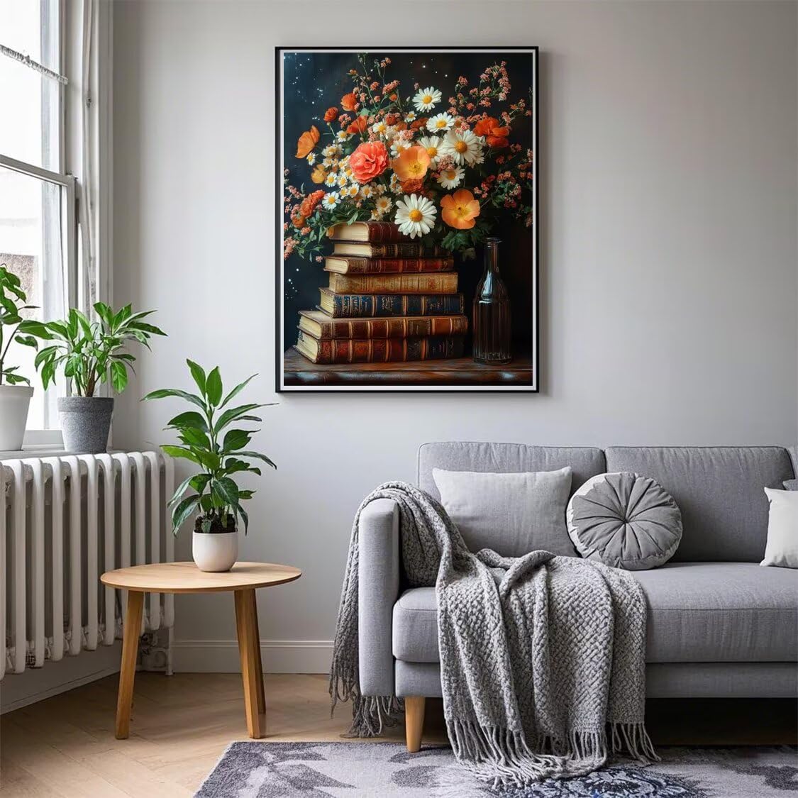 Blumen Diamond Painting Groß XXL 90x120cm für Bastelset Kinder ab 6 Jahre, 5D Diamond Painting Bücher Neuheiten, DIY Diamant Mosaik Bastelset Erwachsene, Daiments Malerei Stickerei Festival Deko S-429