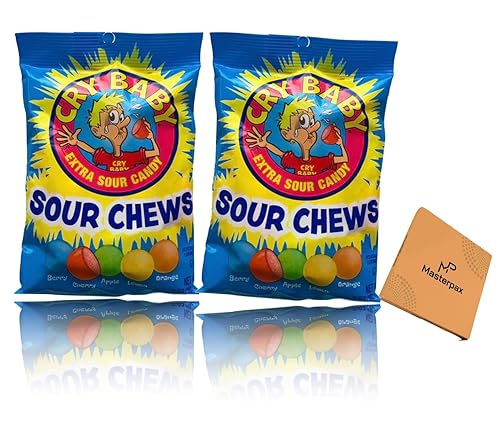Cry Baby Extra Sour Candy Sour Chews 7 onzas (paquete de 2)