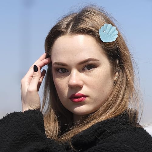 Miniatura 6 de Juego de pinzas para el cabello con perlas de concha de mar, disfraz de sirena artificial, horquilla de princesa para niñas y mujeres, accesorios