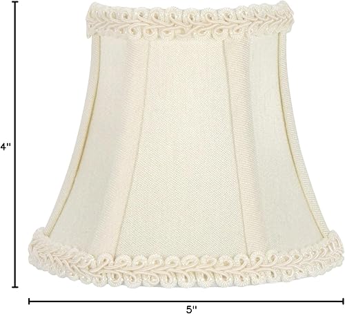 Miniatura 4 de Upgradelights Lámpara de araña de 5 pulgadas con clip de media sombra en seda de cáscara de huevo