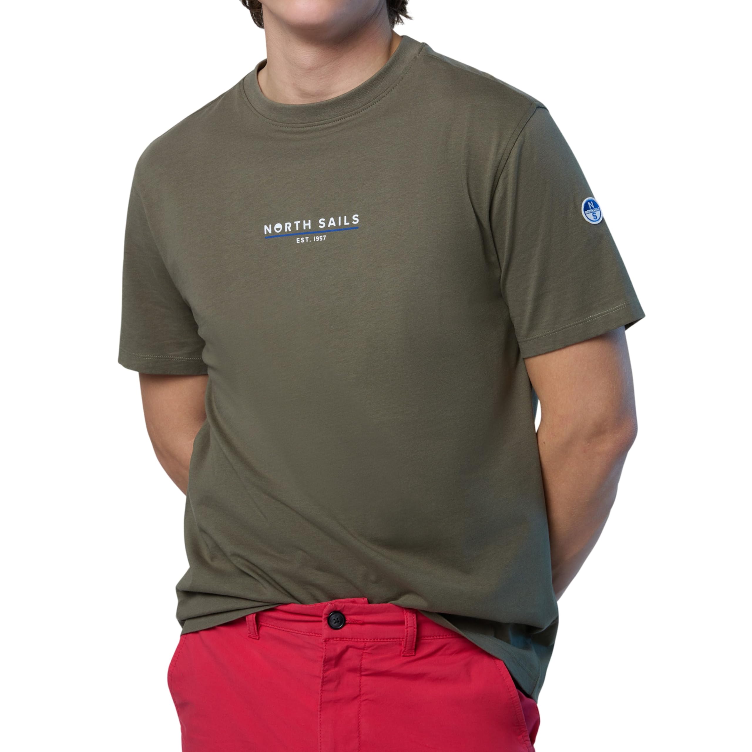 NORTH SAILS T-Shirt Uomo Maglietta Girocollo Manica Corta Cotone con Stampa Articolo 692974