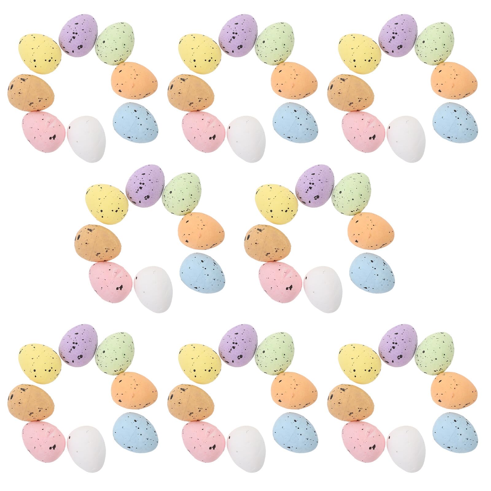 BESPORTBLE 100pezzi Uova di Pasqua Colorate in Decorazioni Fai da Te in Miniatura Uova di Simulazione per Feste e Riempimento di Sacchetti