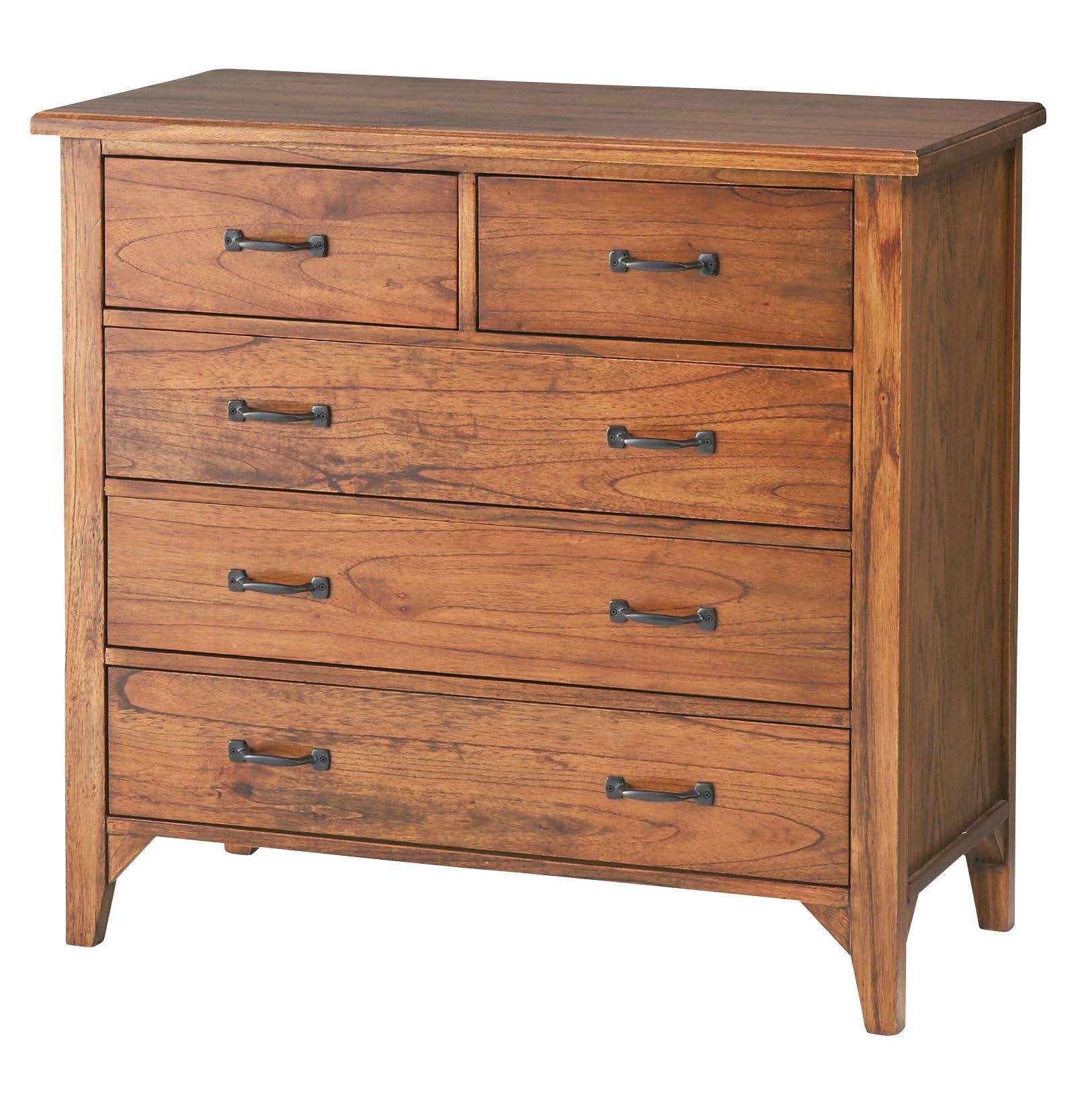 Amazon｜チェスト ブラウン 幅80×奥行40×高さ75cm ティンバー