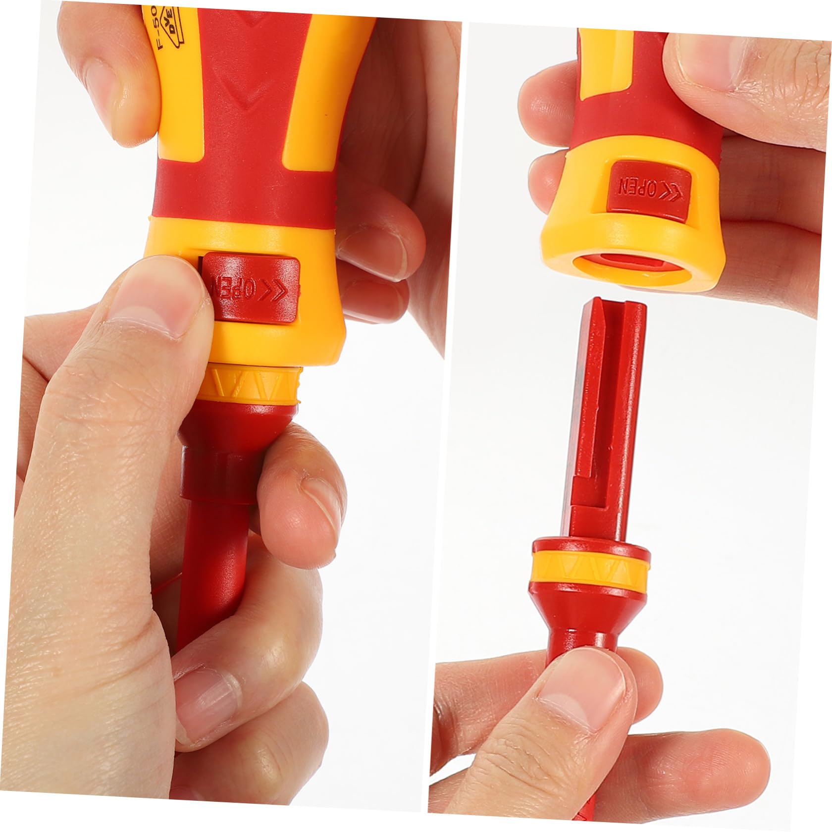KALLORY Set Cacciaviti Isolati 1000v 13 Pezzi Vde per Elettricisti | Punte Magnetiche Slotted, Pozidriv a Stella, Acciaio al Vanadio Rosso, Custodia Inclusa