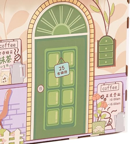 Miniatura 4 de Casa de cartón para gatos, caja rascador para gatos, casa de juegos reversible para gatos, juguete corrugado reciclable para rascar, almohadillas