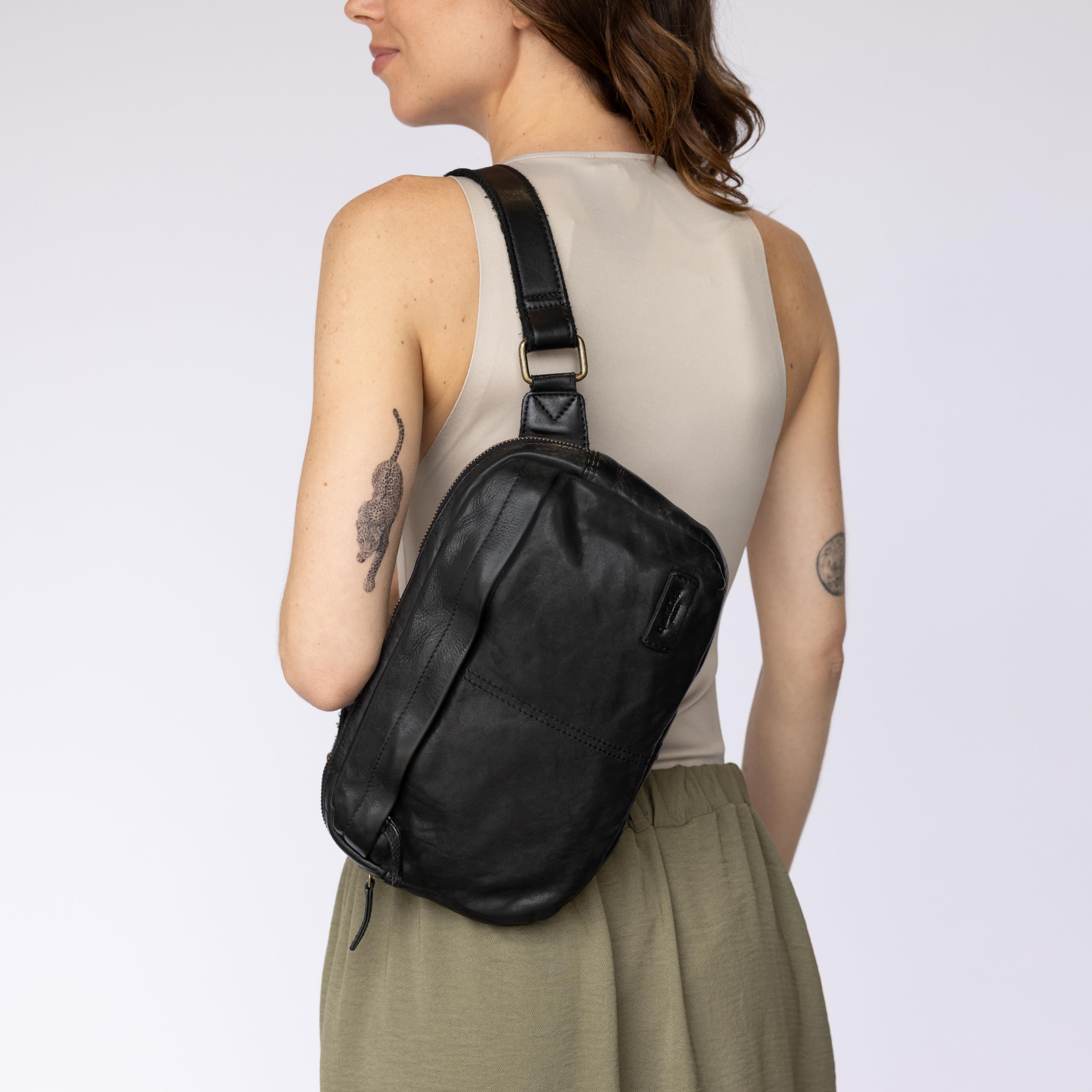 Gusti Umhängetasche Leder - Amara Damen Handtasche Ledertasche Vintage Leder