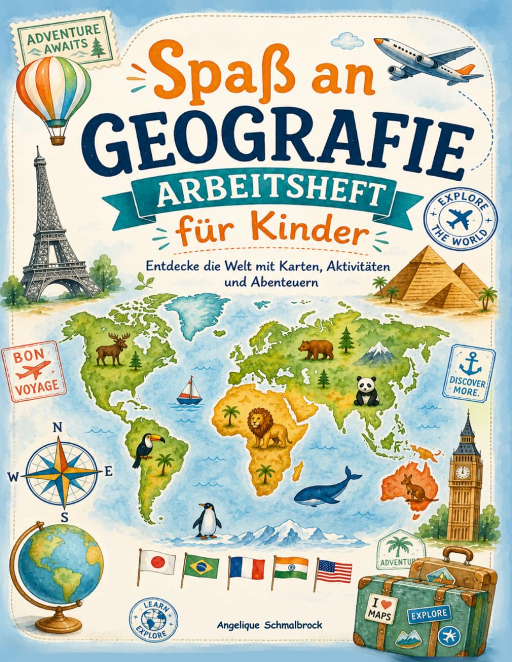 Spaß an Geografie Arbeitsheft für Kinder: Entdecke die Welt mit Karten, Aktivitäten und Abenteuern