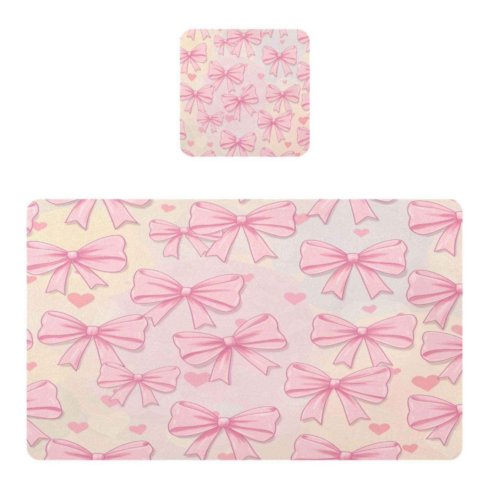 BURSTDDY Bows Placemat Waterproof Place Mat for Dining Table