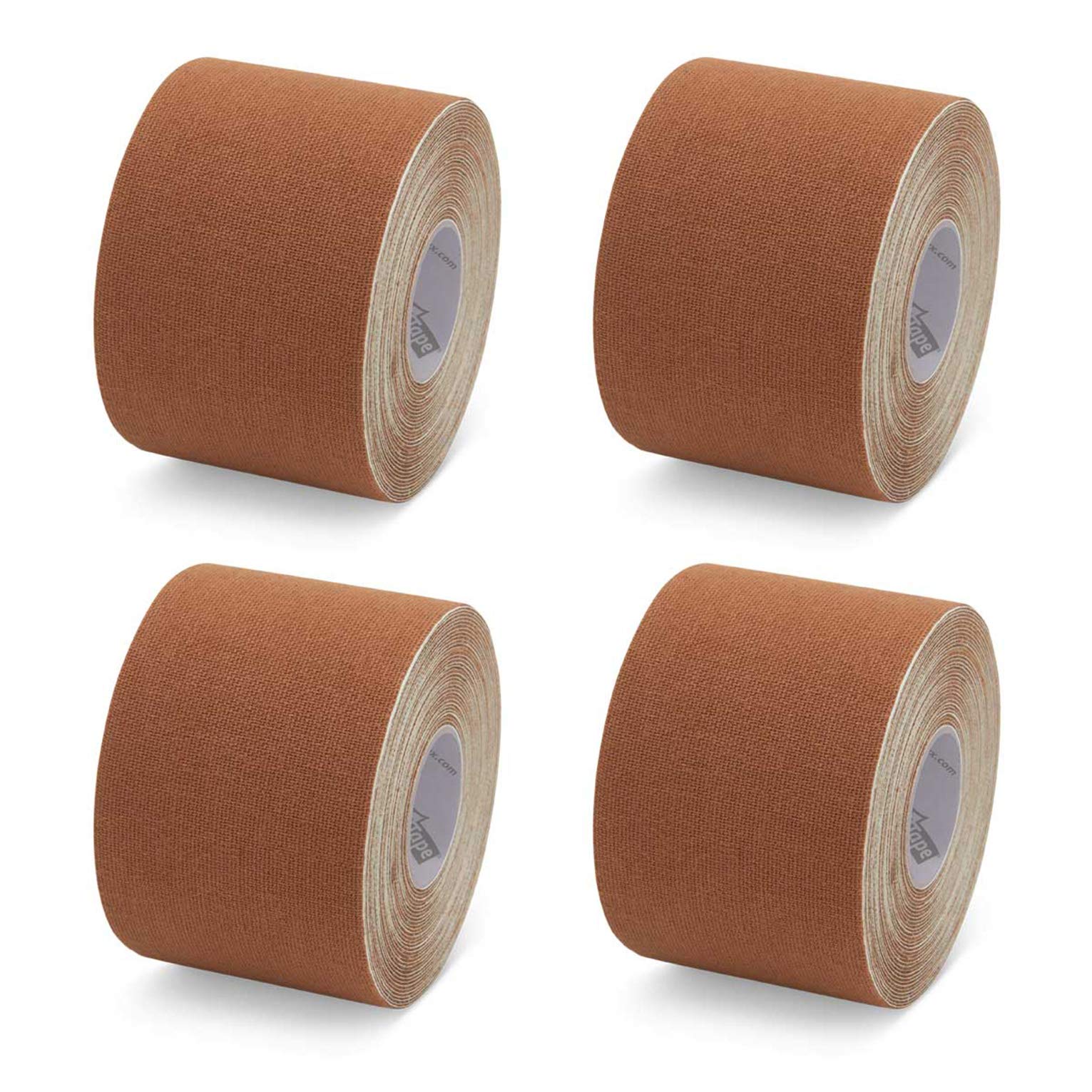 K-Tape® My Skin Medium Brown Box of 4 (4 Rotolo, à 5cm x 5m) [Colore: Marrone medio]